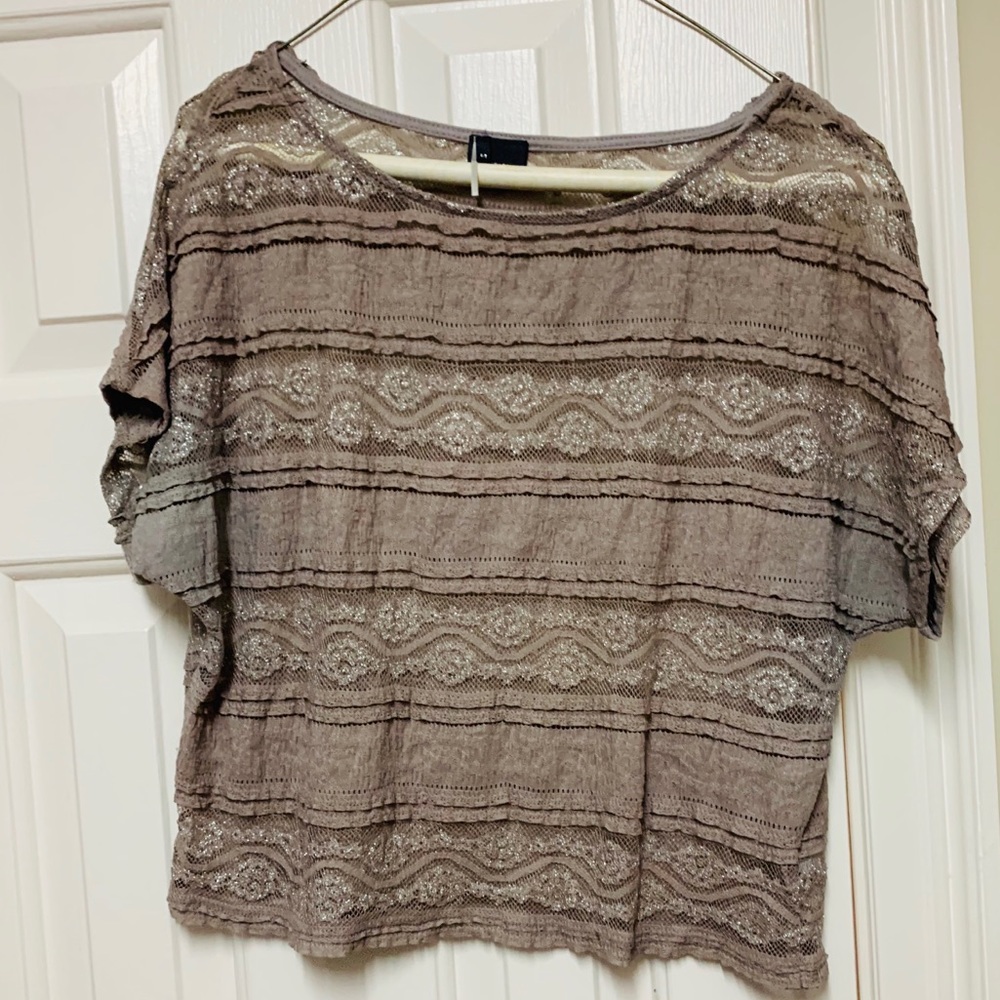 Silver crop top